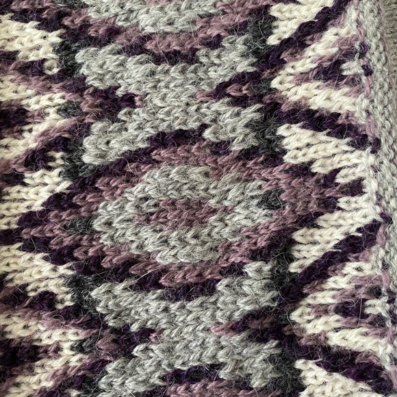 Calypso St. Barth 100% Baby Alpaca Cardigan Sweater Gray Pink Beaded, tassel S - Picture 12 of 16